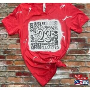 Senior 2023 Bleached Tee Tshirt Classic Unisex